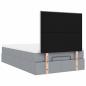 Preview: Ottoman-Bett mit Matratze Hellgrau 120x200 cm Stoff