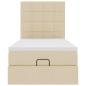 Preview: Ottoman-Bett mit Matratze Creme 100x200 cm Stoff