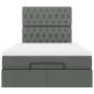 Preview: Ottoman-Bett mit Matratze Dunkelgrau 120x190 cm Stoff