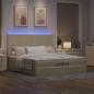 Preview: Ottoman-Bett mit Matratzen Creme 200x200 cm Stoff