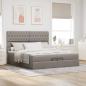 Preview: Ottoman-Bett mit Matratzen Taupe 200x200 cm Stoff