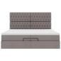 Preview: Ottoman-Bett mit Matratzen Taupe 200x200 cm Stoff