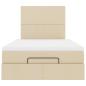 Preview: Ottoman-Bett mit Matratze Creme 120x190 cm Stoff