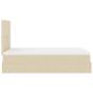 Preview: Ottoman-Bett mit Matratze Creme 120x190 cm Stoff