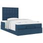 Preview: Ottoman-Bett mit Matratze Blau 120x200 cm Stoff