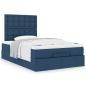 Preview: Ottoman-Bett mit Matratze Blau 120x200 cm Stoff