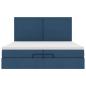 Preview: Ottoman-Bett mit Matratzen Blau 200x200 cm Stoff
