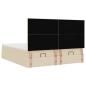 Preview: Ottoman-Bett mit Matratzen Creme 180x200 cm Stoff