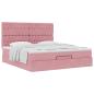 Preview: Ottoman-Bett mit Matratzen Rosa 180x200 cm Samt