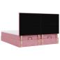 Preview: Ottoman-Bett mit Matratzen Rosa 160x200 cm Samt