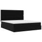 Preview: Ottoman-Bett mit Matratzen Schwarz 160x200 cm Samt