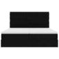 Preview: Ottoman-Bett mit Matratzen Schwarz 160x200 cm Samt