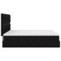 Preview: Ottoman-Bett mit Matratzen Schwarz 160x200 cm Samt