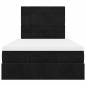 Preview: Ottoman-Bett mit Matratzen Schwarz 120x190 cm Samt