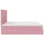 Preview: Ottoman-Bett mit Matratzen Rosa 200x200 cm Samt