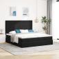 Preview: Ottoman-Bett mit Matratzen Schwarz 160x200 cm Samt