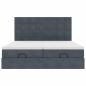 Preview: Ottoman-Bett mit Matratzen Dunkelgrau 180x200 cm Samt