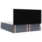 Preview: Ottoman-Bett mit Matratzen Dunkelgrau 180x200 cm Samt