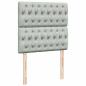 Preview: Ottoman-Bett mit Matratzen Hellgrau 160x200 cm Samt