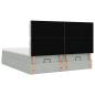 Preview: Ottoman-Bett mit Matratzen Hellgrau 160x200 cm Samt
