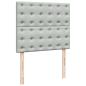 Preview: Ottoman-Bett mit Matratzen Hellgrau 120x190 cm Samt
