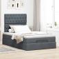 Preview: Ottoman-Bett mit Matratzen Dunkelgrau 120x190 cm Samt