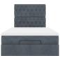 Preview: Ottoman-Bett mit Matratzen Dunkelgrau 120x190 cm Samt