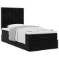 Preview: Ottoman-Bett mit Matratzen Schwarz 80x200 cm Samt