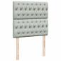 Preview: Ottoman-Bett mit Matratzen Hellgrau 90x190 cm Samt