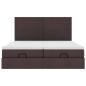 Preview: Ottoman-Bett mit Matratzen Dunkelbraun 180x200 cm Stoff