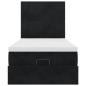 Preview: Ottoman-Bett mit Matratzen Schwarz 90x200 cm Samt