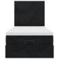 Preview: Ottoman-Bett mit Matratzen Schwarz 100x200 cm Samt