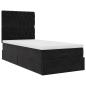 Preview: Ottoman-Bett mit Matratzen Schwarz 80x200 cm Samt