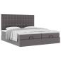 Preview: Ottoman-Bett mit Matratzen Grau 180x200 cm Kunstleder