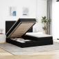Preview: ARDEBO.de - Ottoman-Bett mit Matratzen Schwarz 200x200 cm Samt