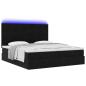 Preview: Ottoman-Bett mit Matratzen Schwarz 200x200 cm Samt