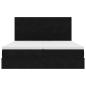 Preview: Ottoman-Bett mit Matratzen Schwarz 200x200 cm Samt