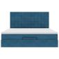 Preview: Ottoman-Bett mit Matratzen Dunkelblau 180x200 cm Samt