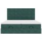 Preview: Ottoman-Bett mit Matratzen Dunkelgrün 200x200 cm Samt