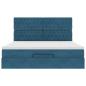 Preview: Ottoman-Bett mit Matratzen Dunkelblau 180x200 cm Samt
