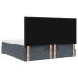 Preview: Ottoman-Bett mit Matratzen Dunkelgrau 180x200 cm Samt
