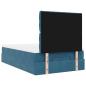 Preview: Ottoman-Bett mit Matratzen Dunkelblau 120x190 cm Samt