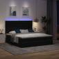 Preview: Ottoman-Bett mit Matratzen Schwarz 200x200 cm Samt