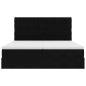Preview: Ottoman-Bett mit Matratzen Schwarz 200x200 cm Samt