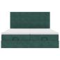 Preview: Ottoman-Bett mit Matratzen Dunkelgrün 180x200 cm Samt