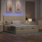 Preview: Ottoman-Bett mit Matratzen Creme 160x200 cm Stoff