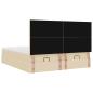 Preview: Ottoman-Bett mit Matratzen Creme 160x200 cm Stoff