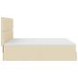 Preview: Ottoman-Bett mit Matratzen Creme 200x200 cm Stoff