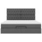 Preview: Ottoman-Bett mit Matratze Dunkelgrau 160x200 cm Stoff