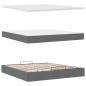 Preview: Ottoman-Bett mit Matratze Dunkelgrau 160x200 cm Stoff